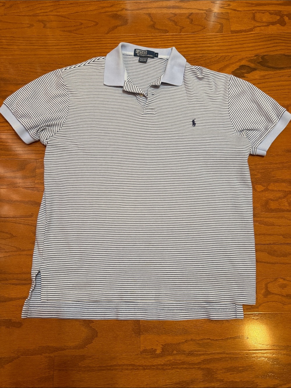 Polo by Ralph Lauren blue Thin-Stripe Cotton Polo